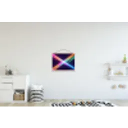 Kruisen - Lasterstralen - Neon textielposter latten blank klein -kinderkamer