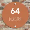 Terracotta - Modern Naambord Rond klein -sfeer2