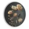 Boeket - Bloemen - Licht - Zwart Akoestische PET Vilt - Rond klein -3d
