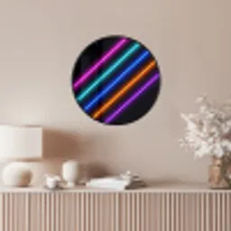 Esthetiek - Retro - Neon Fotolijst rond zonder passe partout klein -sfeer3
