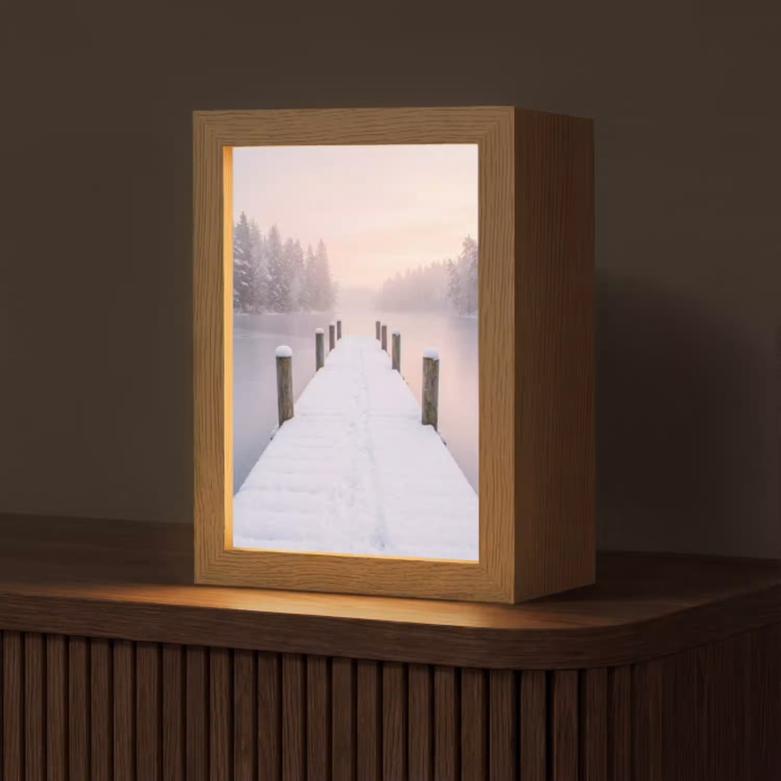Steiger - Meer - Mist - Winter - Serene Light Box met kabel (Tafellamp) klein -z3d_website