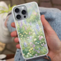 Bloemenveld - Heuvels - Kleurrijk Hoesje iPhone 16 Pro Max met koord klein -sfeer3