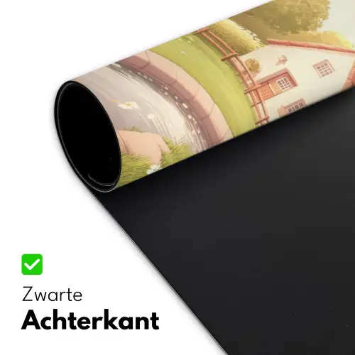 Schapen - Huisje - Platteland Muismat XXL klein -sfeer2