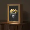 Quotes - Bloem - Tulp - Geel Light Box met kabel (Tafellamp) klein -z3d_website