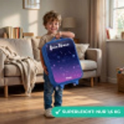 Sterren - Galaxy - Blauw - Roze Kinderkoffer - Blauw klein -sfeer2_DE