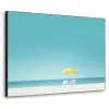 Strand - Blauwe lucht - Geel - Parasol Textielframe zwart klein -3d