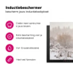 Edelhert - Bos - Sneeuw - Winter - Majestueus Inductie beschermer vinyl 3mm klein -wsfeer2_website