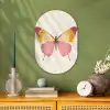 Vlinder - Illustratie - Roze Wandcirkel Ovaal Forex klein -sfeer2
