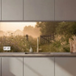 Hek - Natuur - Mist - Veld keuken achterwand 2 middel zz_3dshopping