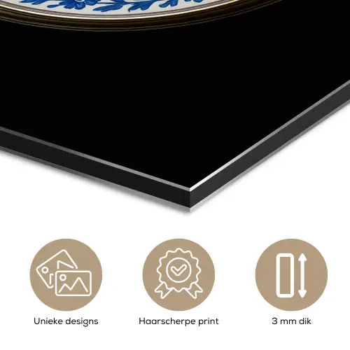 Kompas - Delfts blauw - Zwart aluminium wit klein -closeup_NL