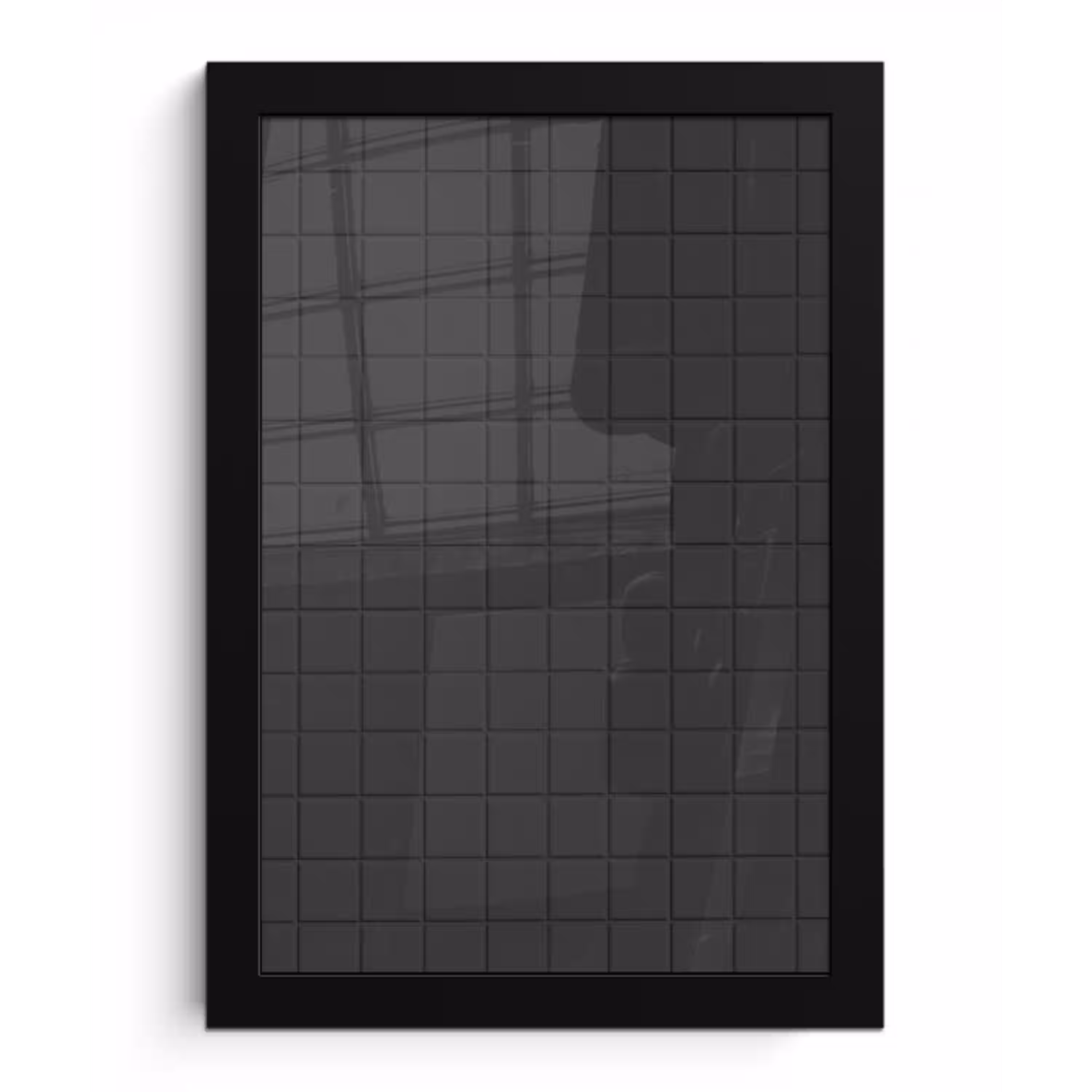 Patroon - Tegel - Antraciet fotolijst zwart zonder passe partout klein 224 -3d