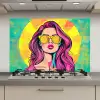 Zonnebril - Vrouw - Zonnig - Geel keuken achterwand spatscherm klein -3d_website