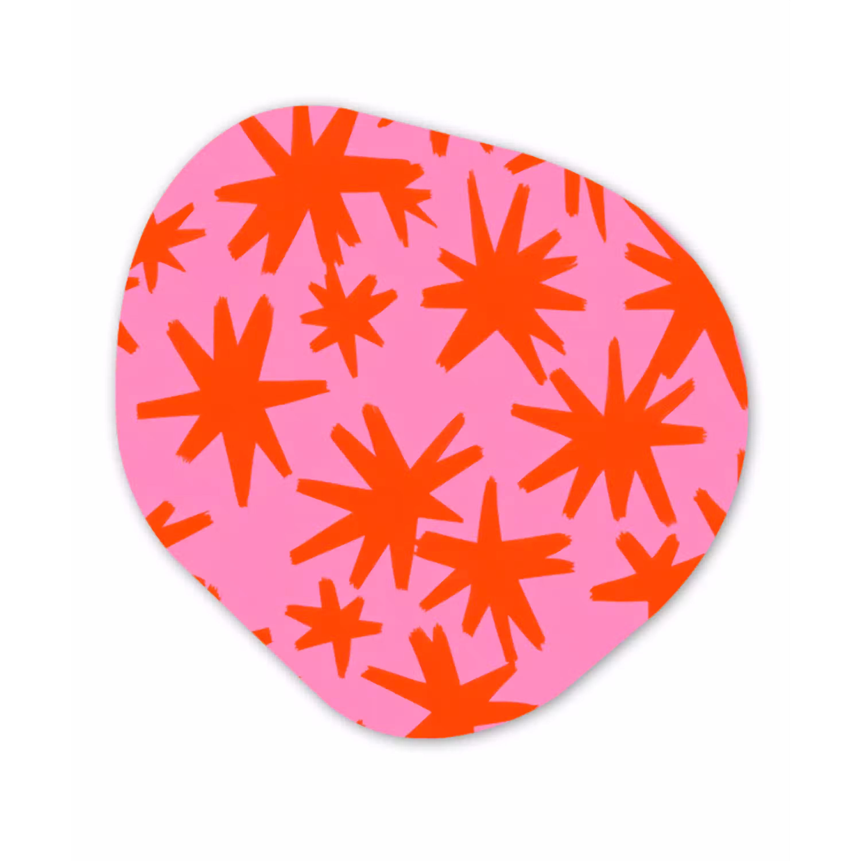 Modern - Sterren - Roze Wandcirkel Organisch Forex 3mm klein 629 -3d