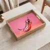Peper - Disco - Rood - Glitter Dienblad Rechthoek middel -sfeer1