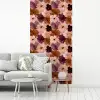 Bloemen - Abstract - Aardetinten fotobehang vinyl groot 64 -woonkamer