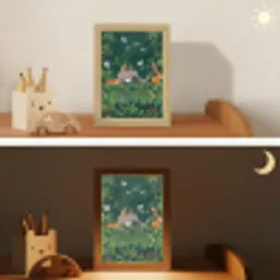 Tropisch - Jungle -  Groen Light Box met kabel (Kinderlampje) klein -sfeer3_kind