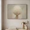 Dromerig - Beige - Paardenbloemzaadjes Textielframe zwart klein -sfeer2