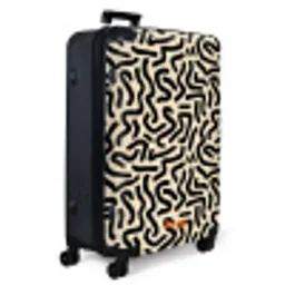 Abstract - Lijnen - Zwart NBS - Large koffer - Volwassenen Unisex groot -product1