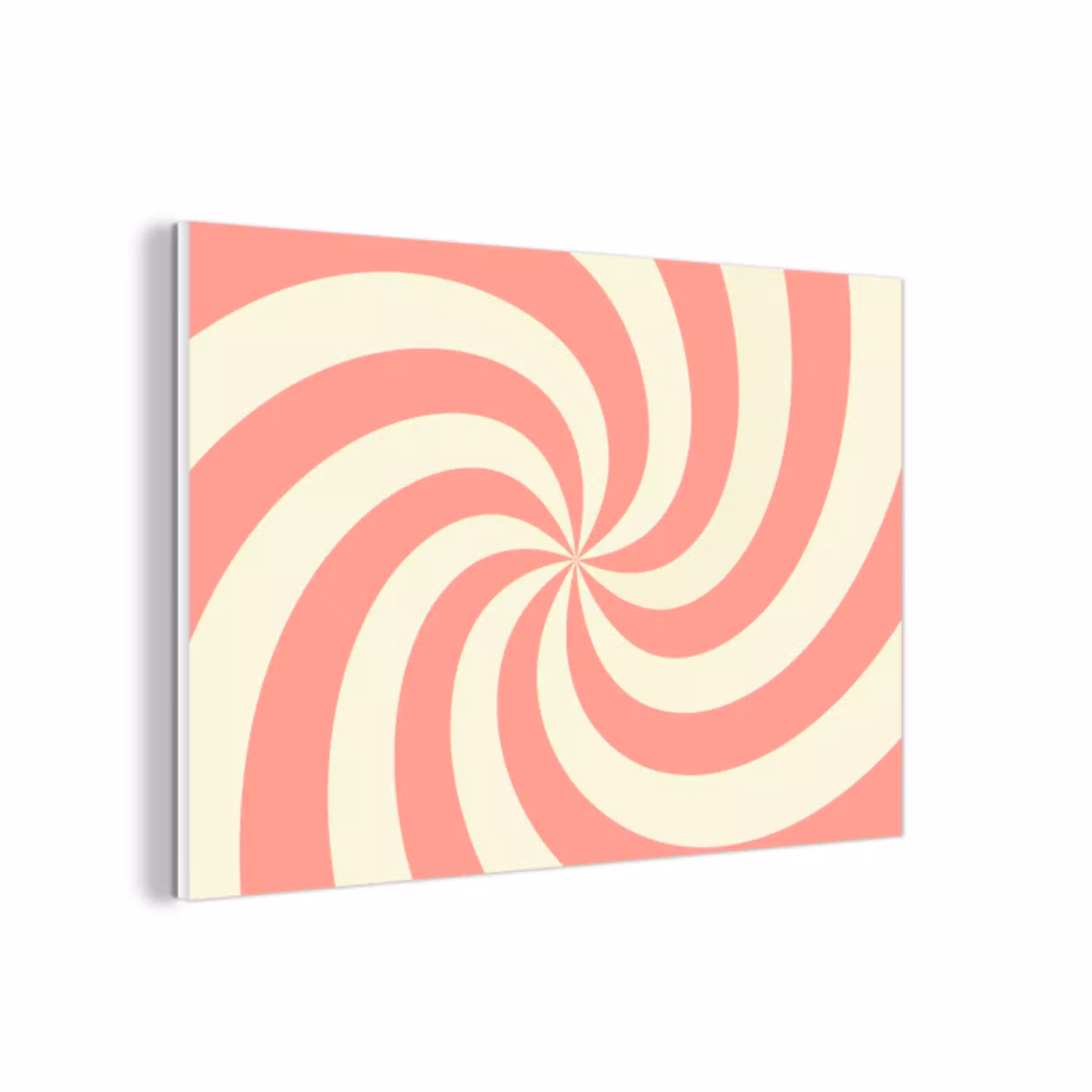 Spiraal - Patroon - Abstract - Roze - Beige forex 5mm xxl -3d