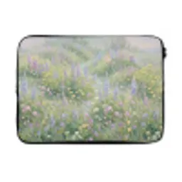 Bloemenveld - Heuvels - Kleurrijk laptophoes neopreen klein -3d