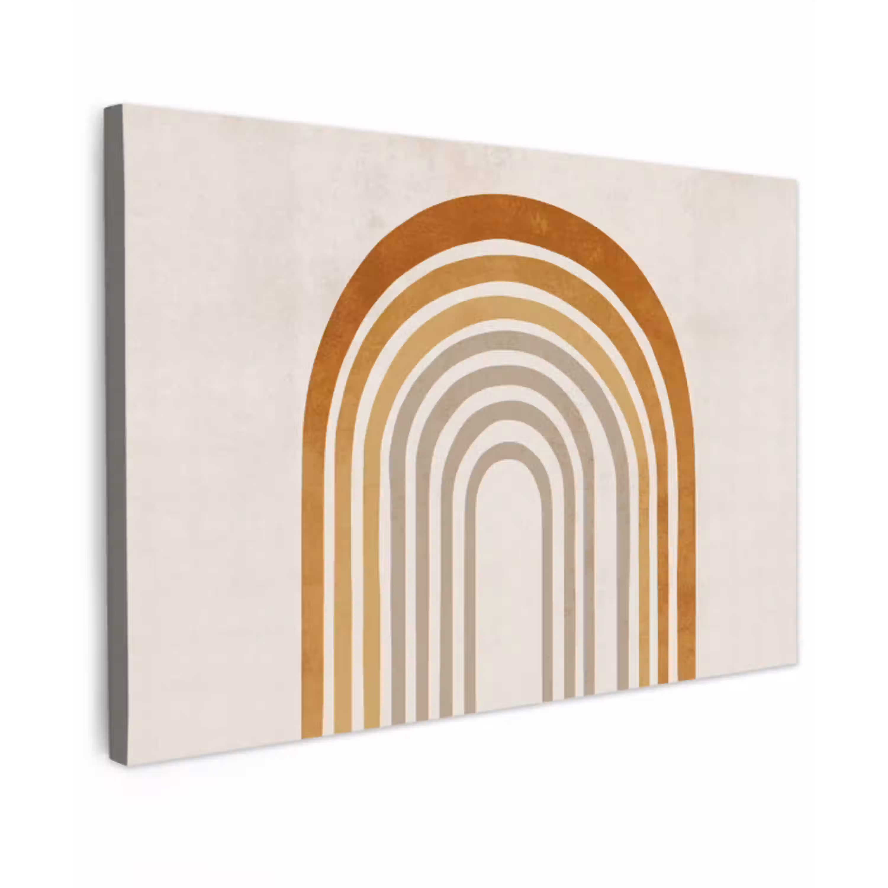 Minimalistisch - Boog - Lijnen - Beige canvas 2cm klein -z3d