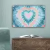 Hartvormig - Tie dye - Pasteltinten - Lichtgroen canvas 2cm klein -sfeer4