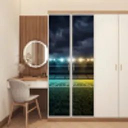 Voetbal - Stadion - Nacht - Modern deurposter klein -sfeer3