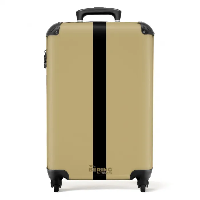Minimal - Goudbruin met zwarte streep NBS - Handbagage koffer - Unisex middel -productfoto_recht