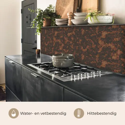 Zwart - Vlekken - Roest - Bruin keuken achterwand 2 middel 871 -usp_NL