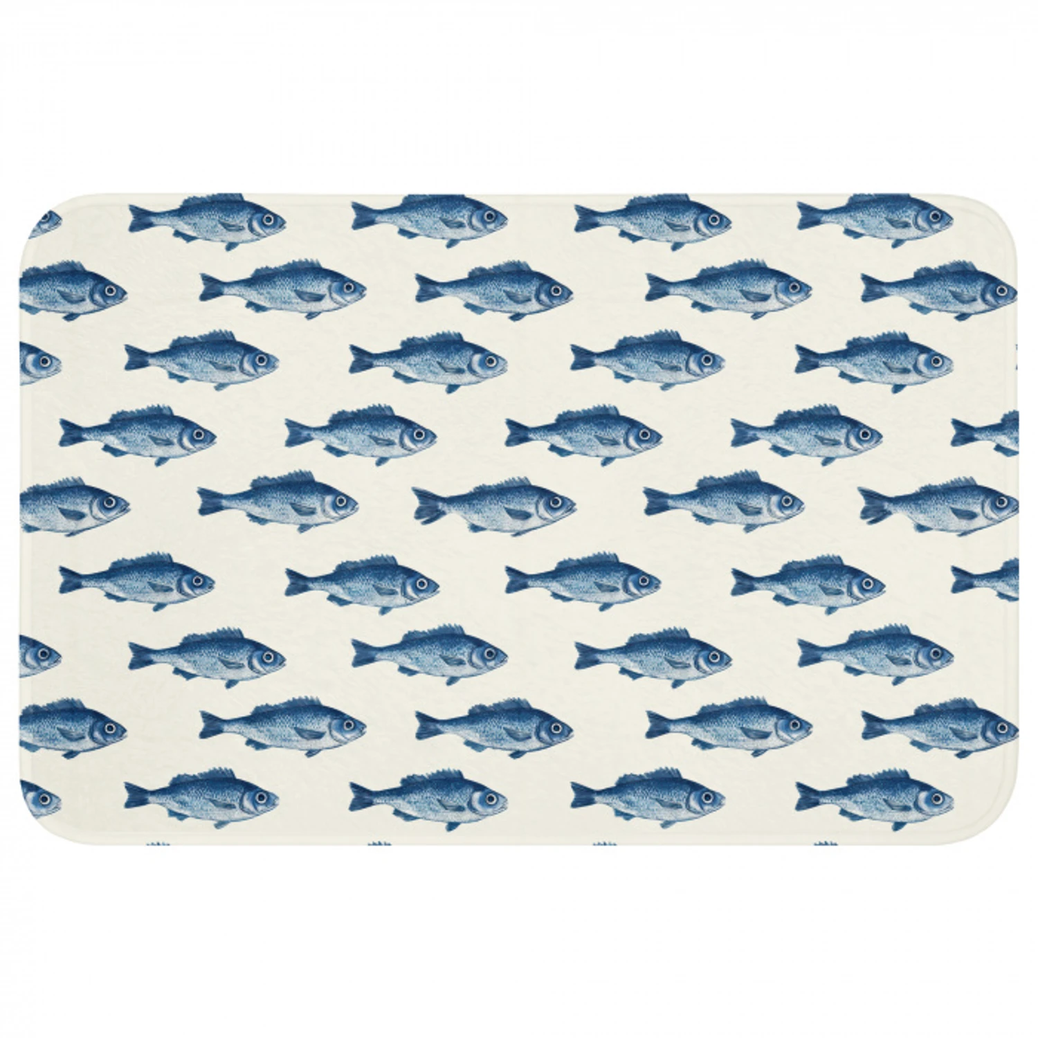 Vis - Patroon - Blauw Badmat klein 997 -3d