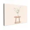 Vaas - Bloemen - Madeliefjes - Beige canvas 2cm klein -z3d