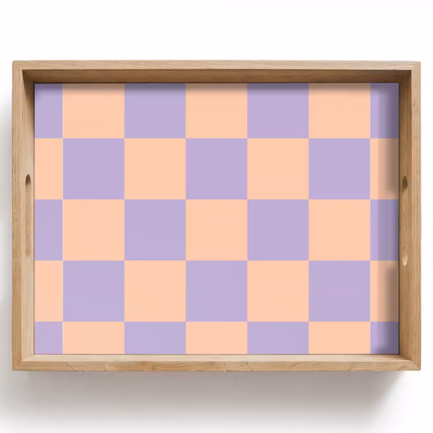 Tablett - Schachbrettmuster - Lila - Rosa - Würfel