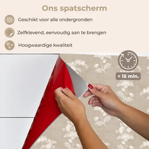 Motief - Beige - Linnen keuken achterwand spatscherm klein 900 -spatscherm_NL