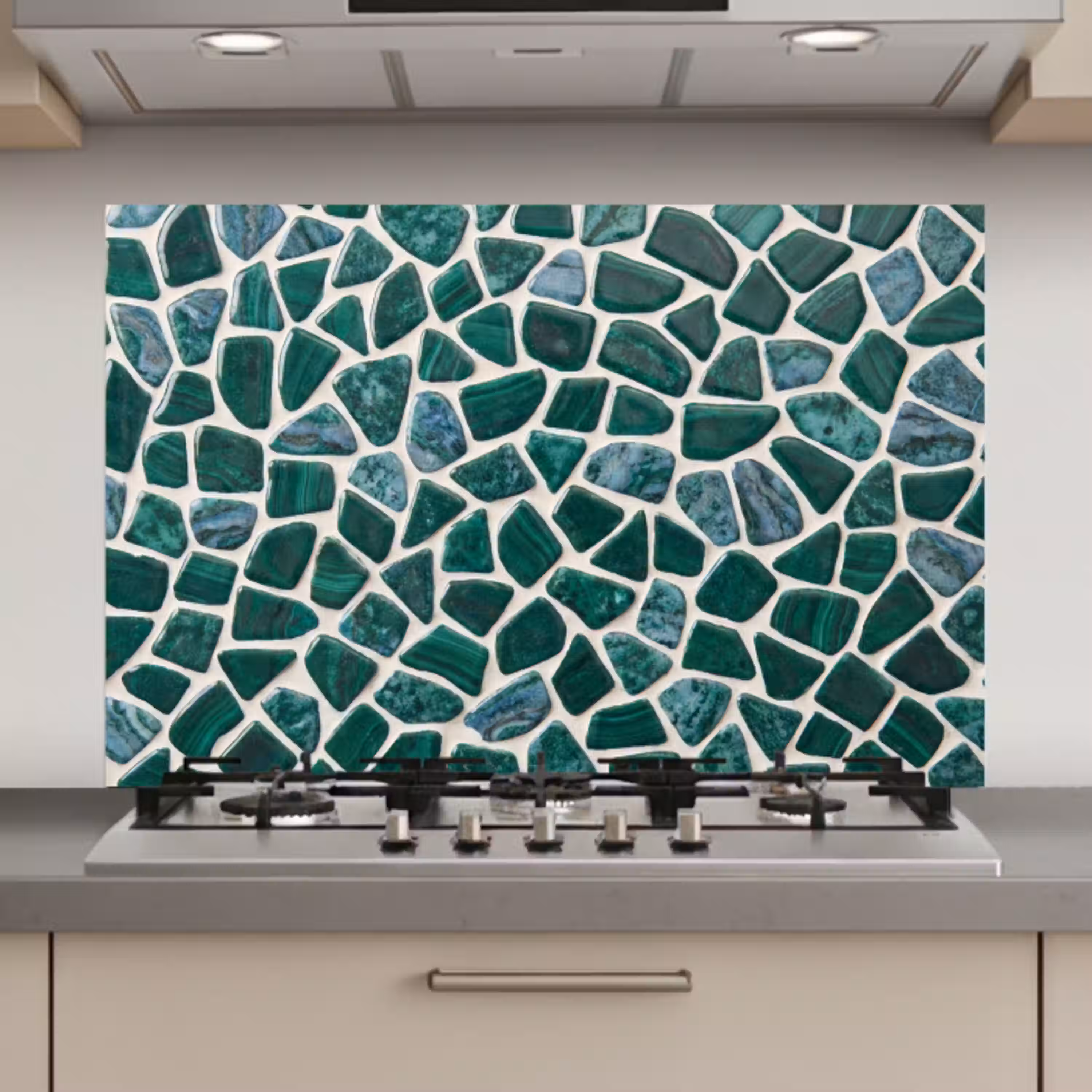 Textuur - Steen - Groen - Abstract - Patroon keuken achterwand spatscherm klein -3d_website
