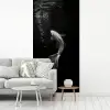 Koi - Vis - Wit - Zwart fotobehang vinyl groot -woonkamer