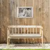 Paard - Wit - Winter - Sneeuw - Doorkijk - Dieren Tuinposter op houten frame 2 cm dik klein -sfeer4