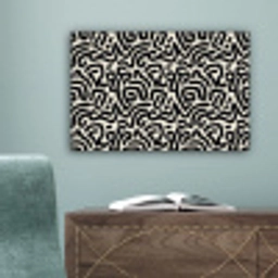 Modern - Abstract - Zwart canvas 2cm klein 34 -sfeer4
