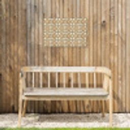 Siertegel - Patroon - Bruin Tuinposter op houten frame 2 cm dik klein 845 -sfeer4