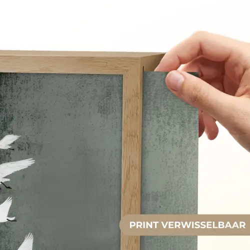 Vogel - Japandi - Groen Light Box met batterij (Wandlamp) middel -USP_websiteprintNL