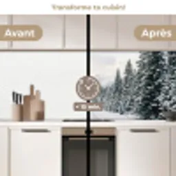 Weg - Sneeuw - Naaldbos - Winter - Avontuurlijk keuken achterwand 2 middel -voor-na2_FR