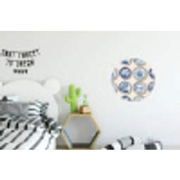 Borden - Bomen - Planten - Blauw Wandcirkel aluminium klein 190 -kinderkamer