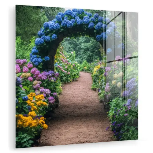 Doorkijk - Bloemen - Hortensia - Pad plexiglas 5mm klein -zzzproduct_nieuw