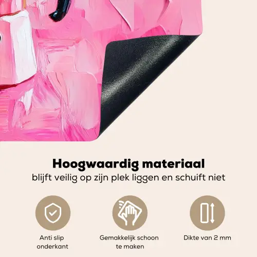 Roze - Verf - Coffee Inductie beschemer met haakjes klein -ky-onderkant-nl