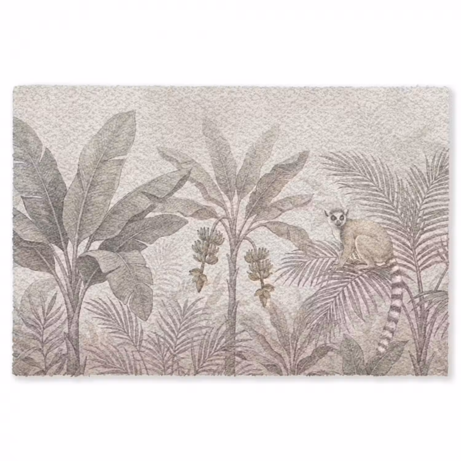 Vloerkleed - Natuur - Jungle - Ringstaartmaki - Bruin
