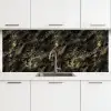 Marmer - Zwart - Goud keuken achterwand 2 middel 871 -3d