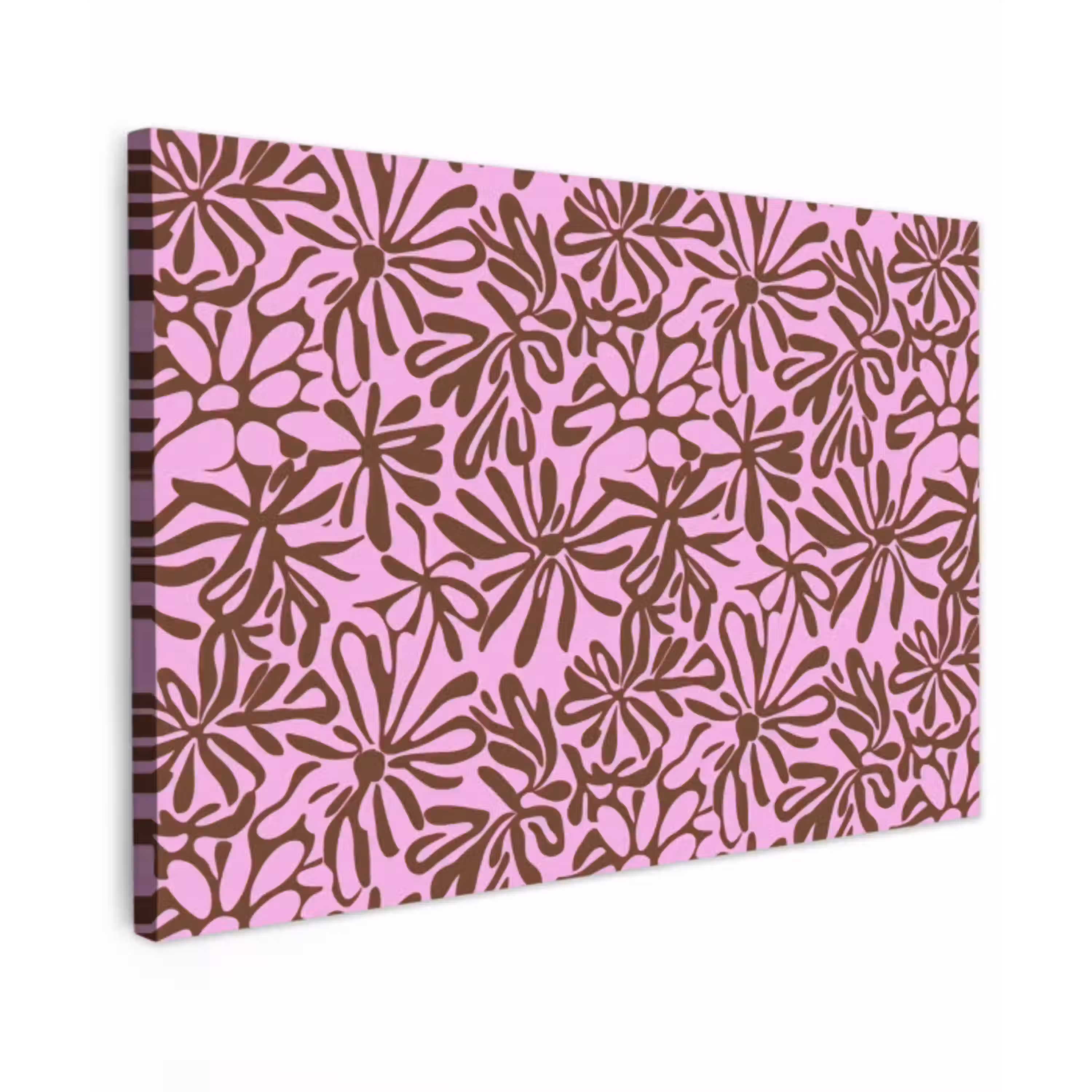 Organisch - Patroon - Roze canvas 2cm klein 34 -z3d