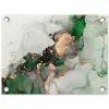 Marmer - Goud - Groen - Luxe tuinposter los doek klein -3d
