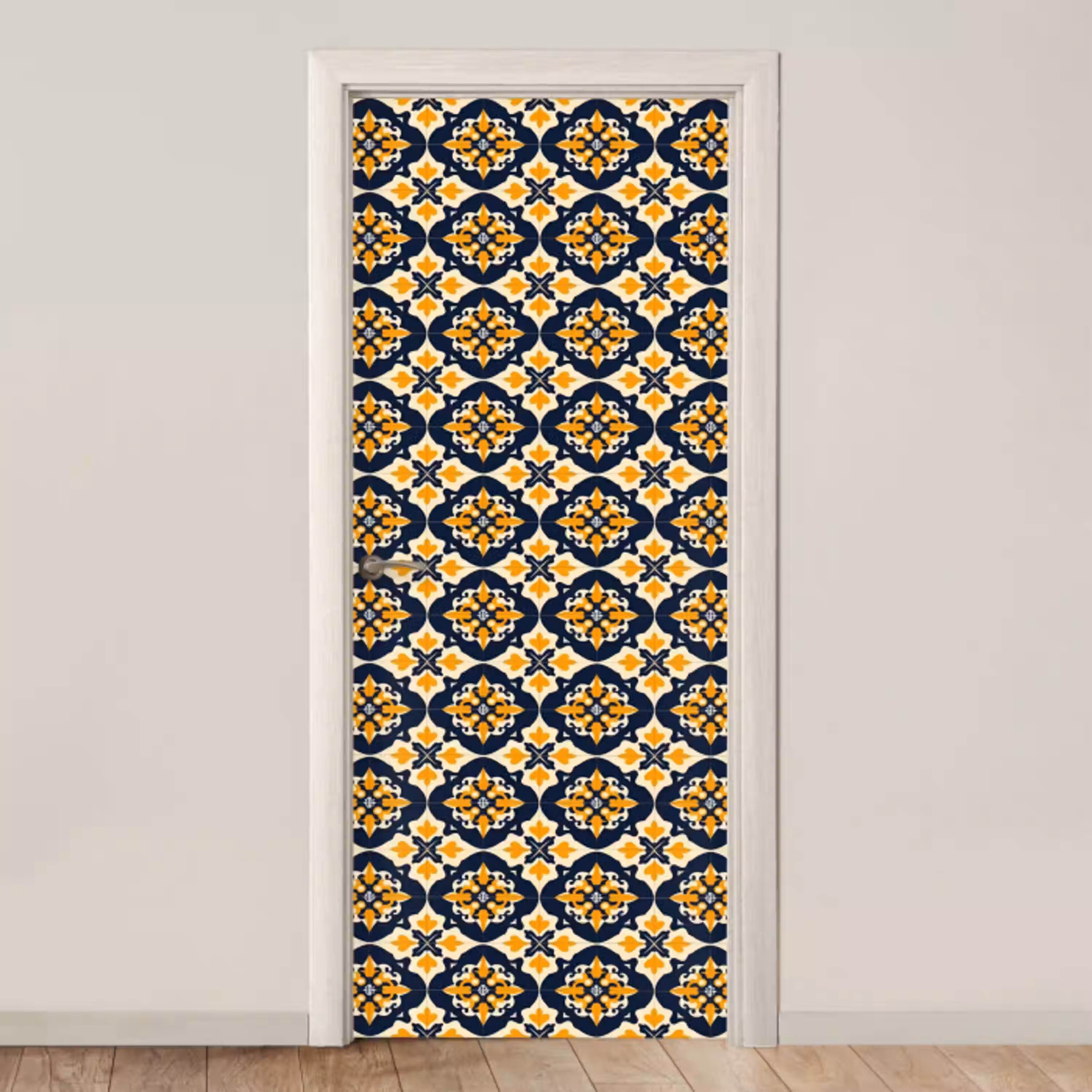 Patroon - Siertegel - Kleurrijk deurposter klein 289 -3d_beige