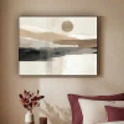 Minimalistisch - Landschap - Dimensie Textielframe zwart klein -sfeer1