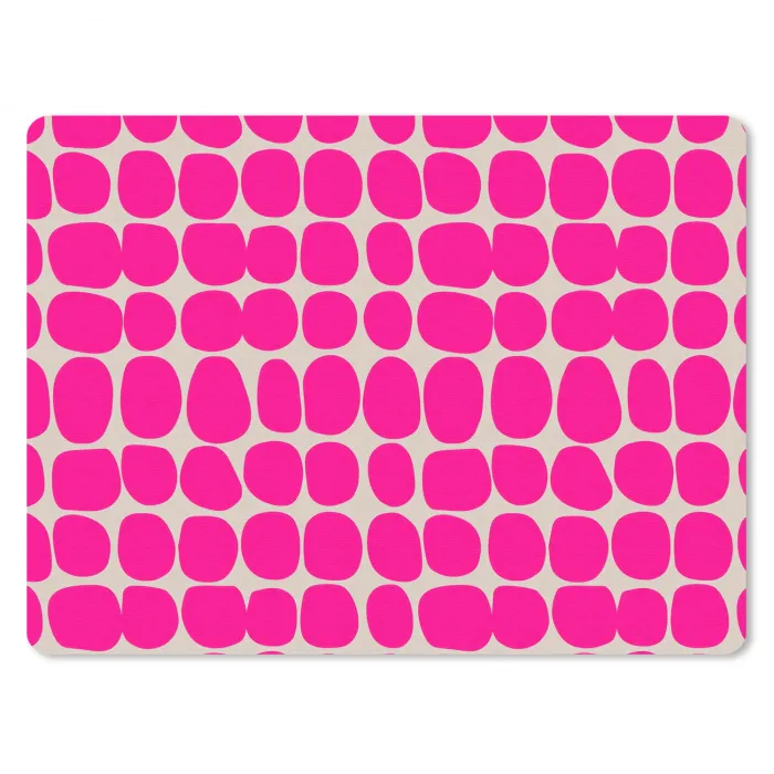 Stippen - Patroon - Roze muismat rubber klein 262 -3d